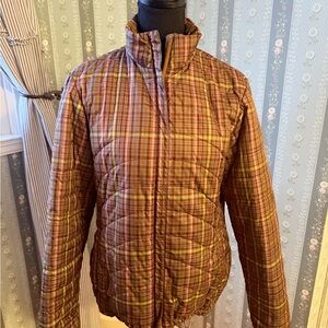 Lands' End Plaid Puffer Jacket